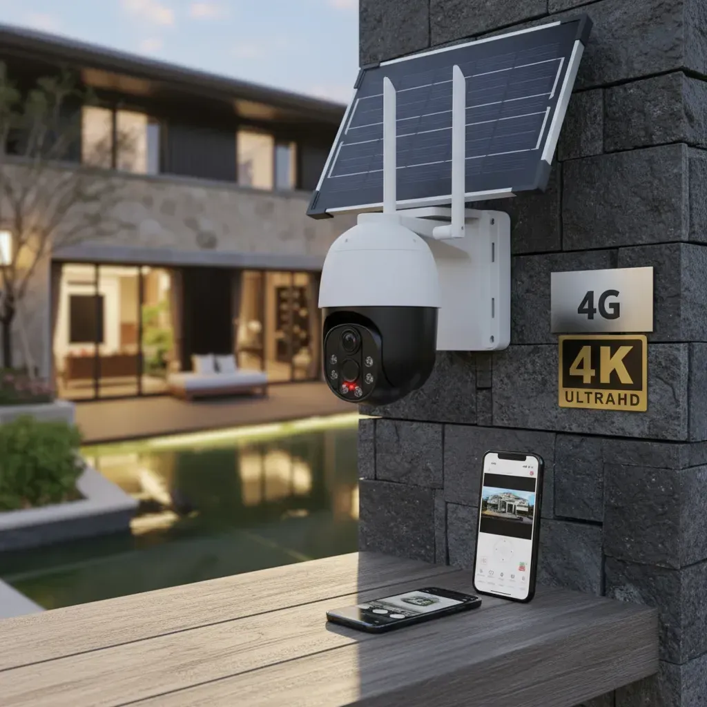 Camara  SOLAR 4G Seguridad  4K Ultra Hd Exterior Vision Nocturna Audio Alarma