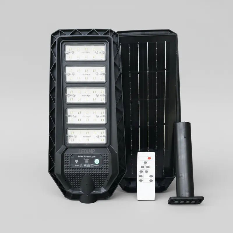 LUMINARIA SOLAR 50W CON SENSOR DE MOVIMIENTO O FIJA  LISTA PARA INSTALAR.