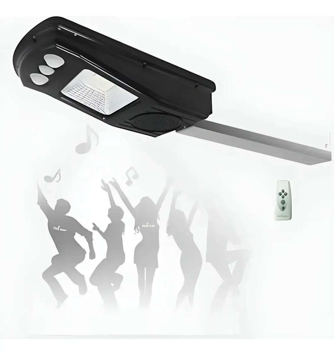 Luminaria Led Solar Y Musical 30w Bluetooth Control Remoto Parque Jardín