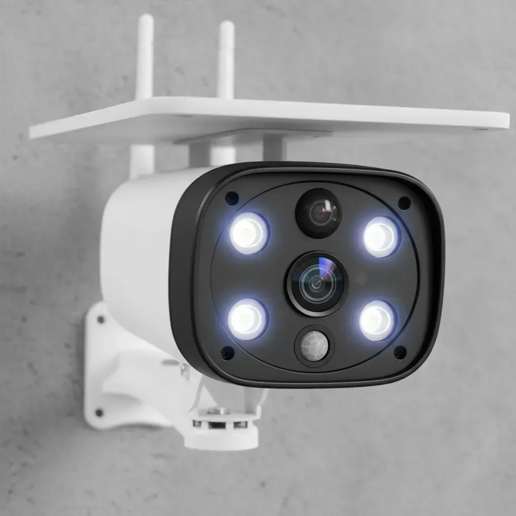 Cámara Solar Wifi 1080+4 Baterías  Incluida 12800mah Movim Audio Alarma