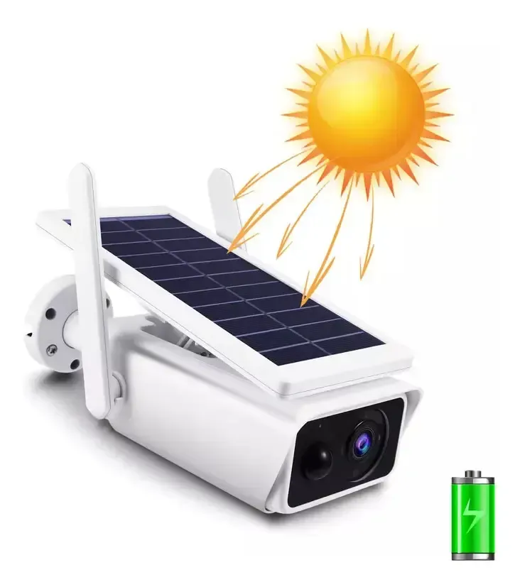 Cámara Solar Wifi 1080  HD batería recargable Incluida Movim Audio Bidireccional
