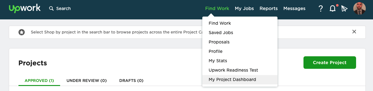 Upwork project catalog feature photo example