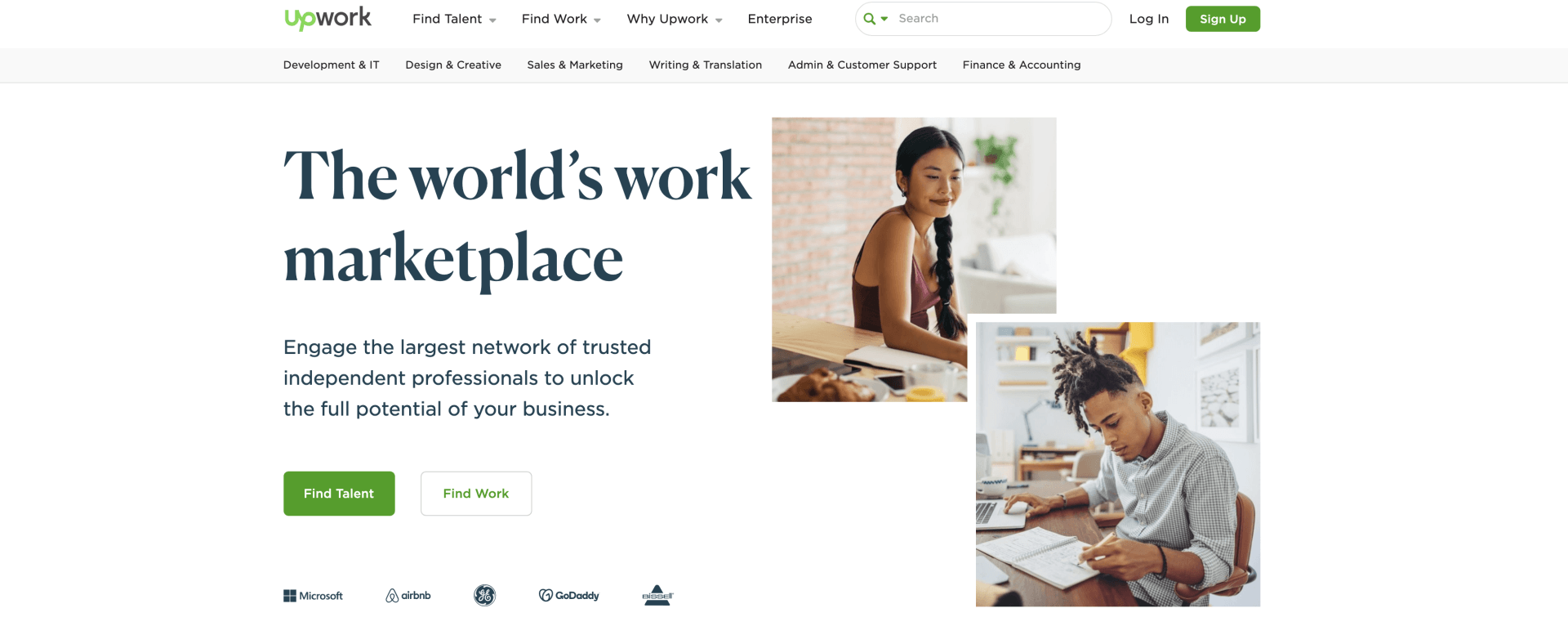 upwork profile as a freelancer