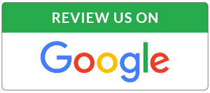 A green and white sign that says review us on google