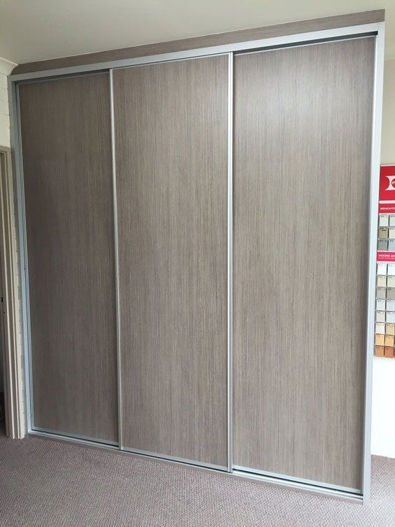 light brown 3 door sliding wardrobe