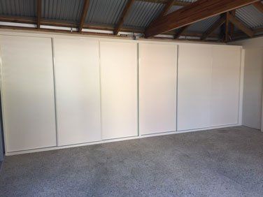 sliding door garage storage