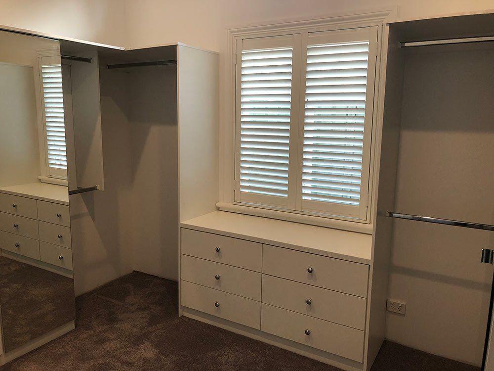 drawers underneath window