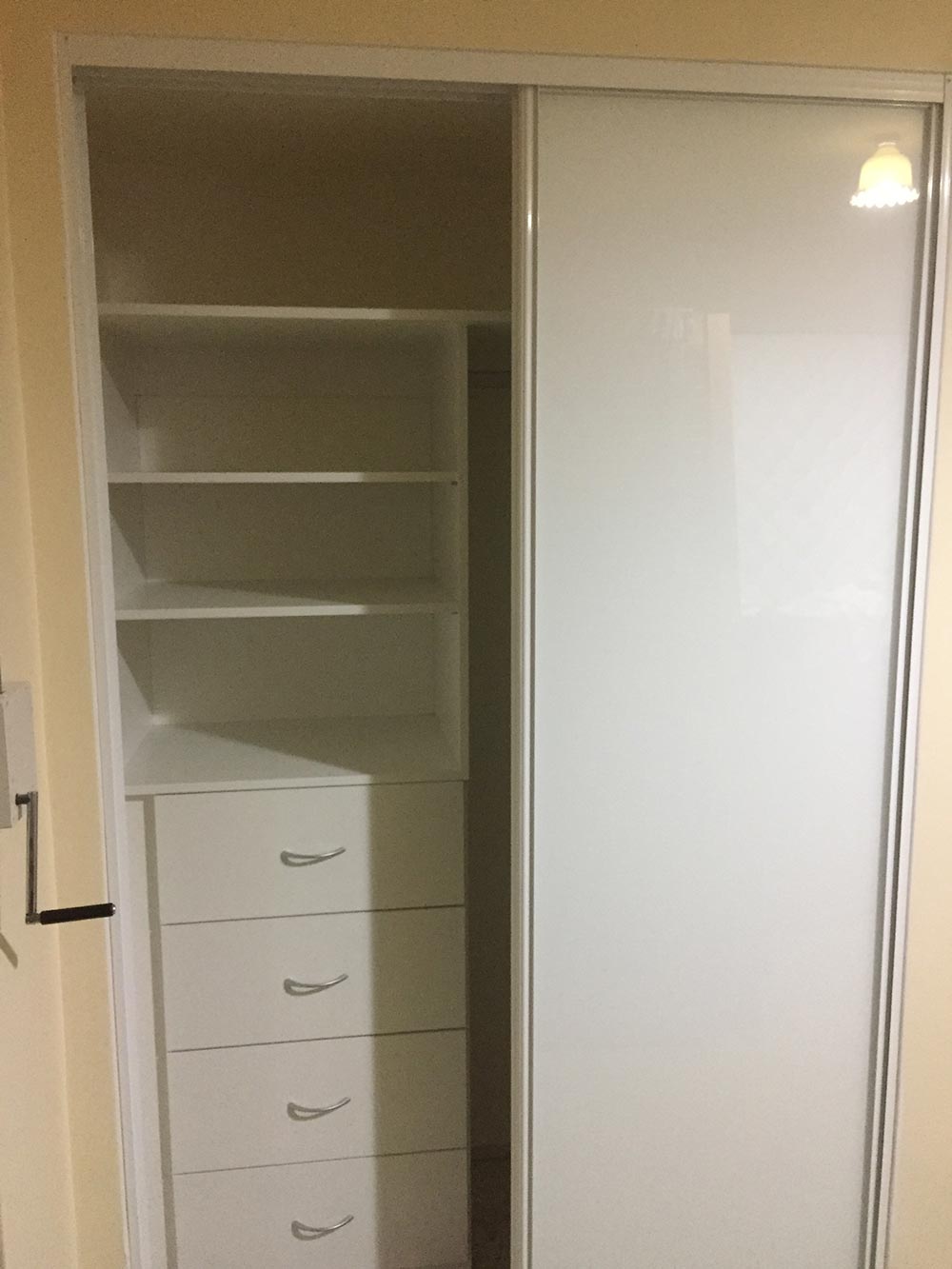 closet with sliding door