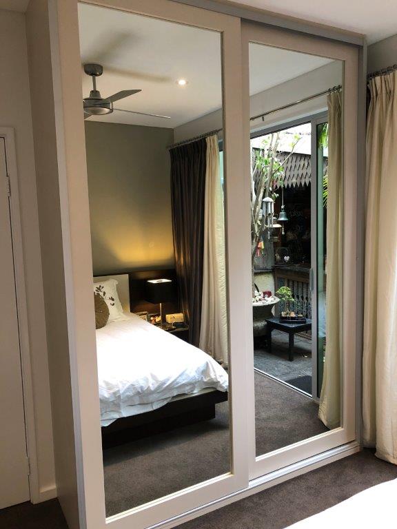 wardrobe with mirror doors