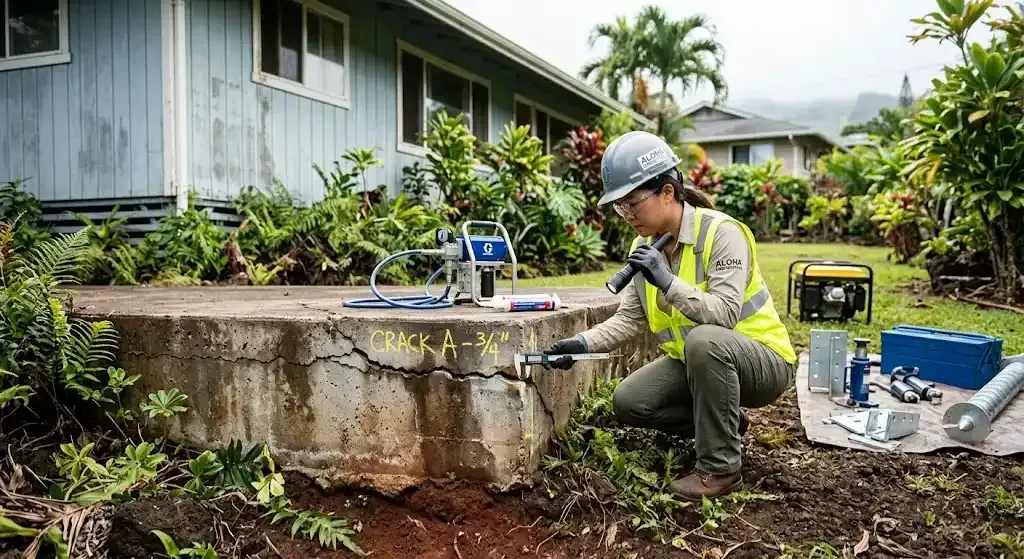 Hawaii foundation cracks causes risks repairs