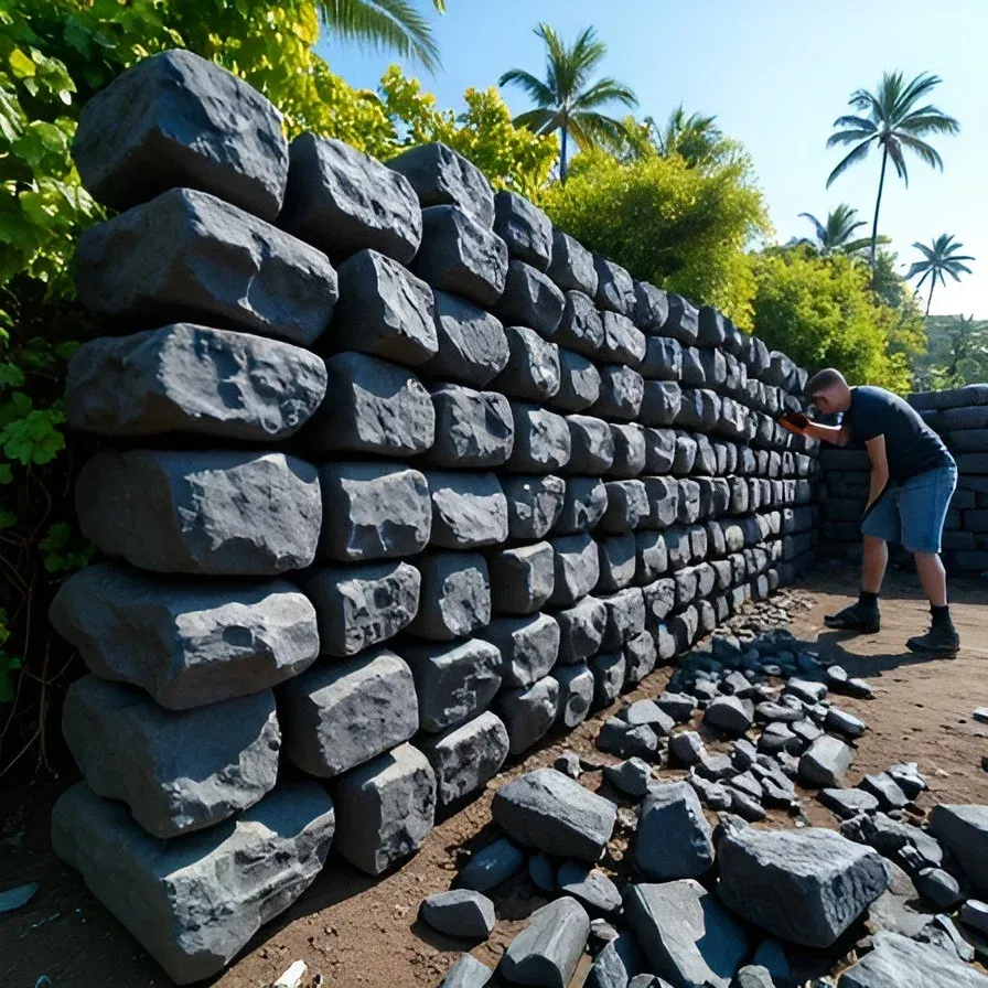 Hawaii lava rocks for wall