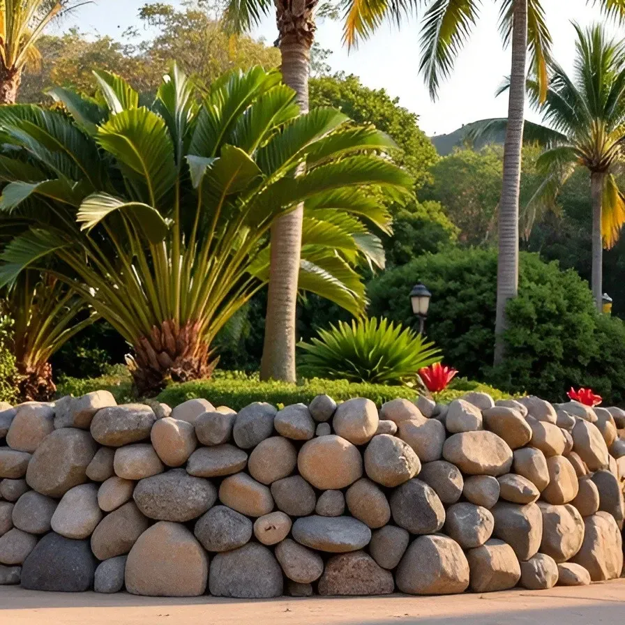 Hawaii rock wall stones basalt lava coral