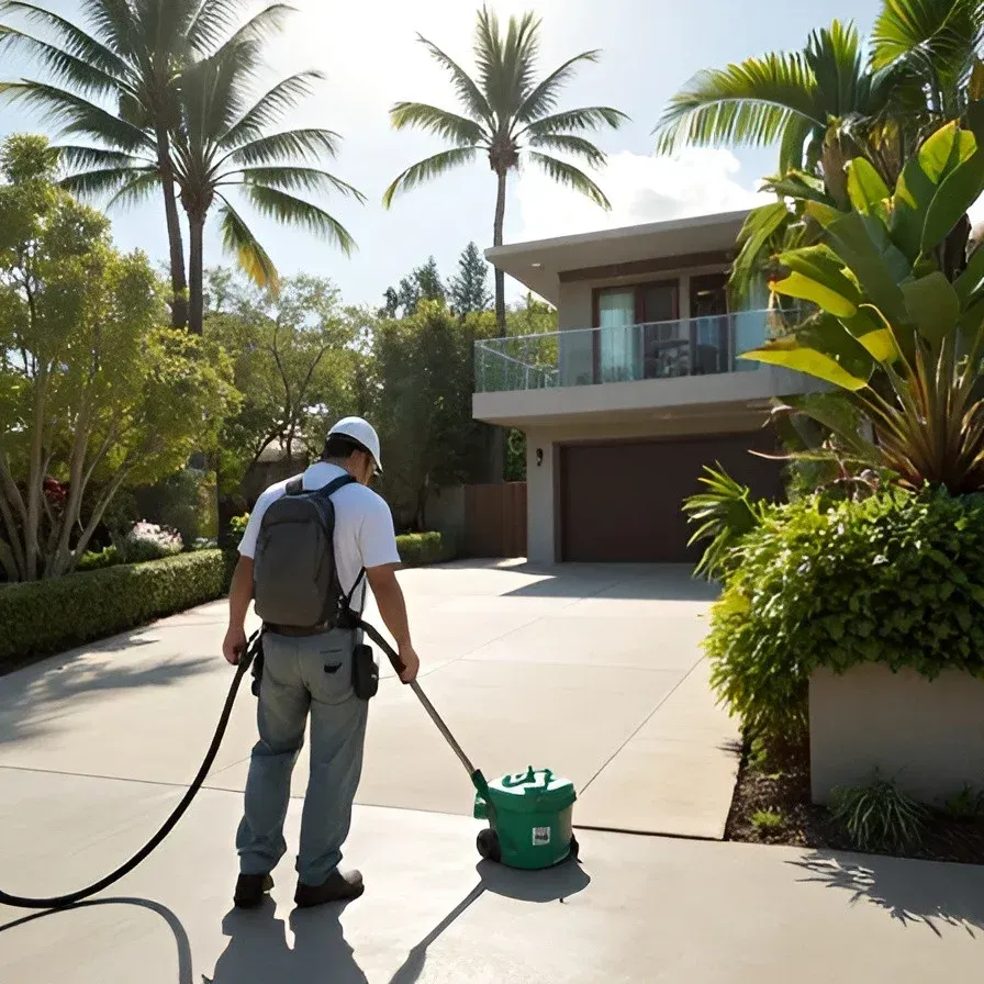 Oahu concrete professionals maintaining durable driveways