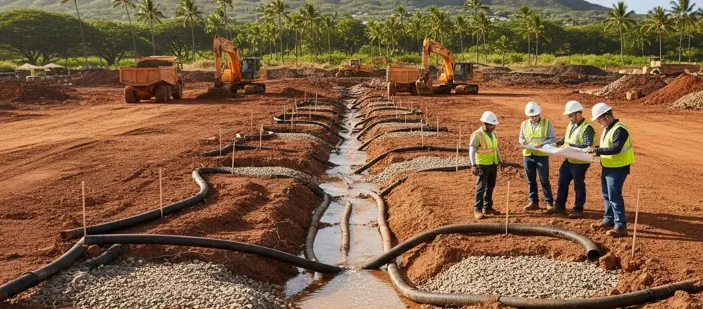 Oahu excavation site proper drainage planning