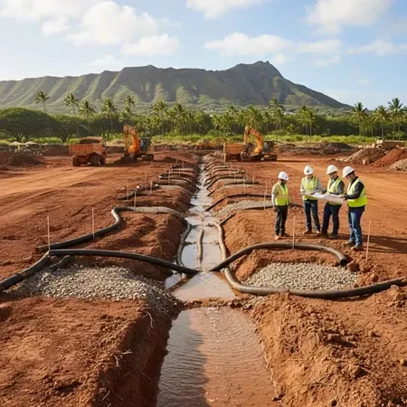 Oahu excavation site proper drainage planning