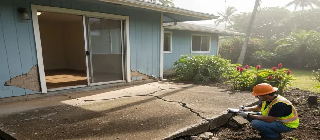 Oahu home foundation crack warning signs