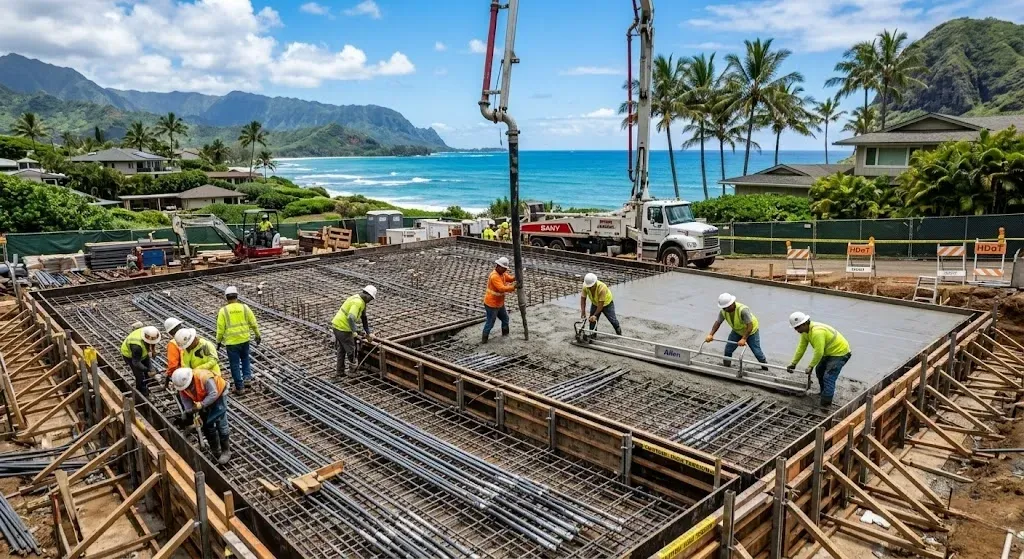 Oahu post-tension concrete foundation construction benefits