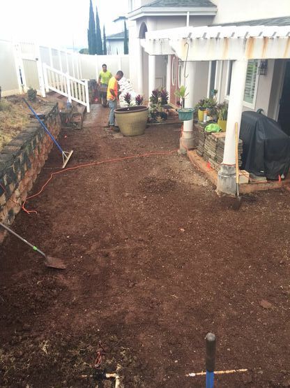 preparing a concrete site with in Oahu Hawaii