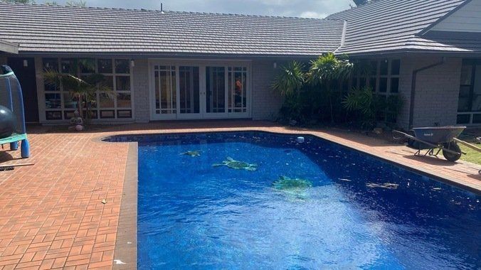 old concrete pool slab in Honolulu Hawaii