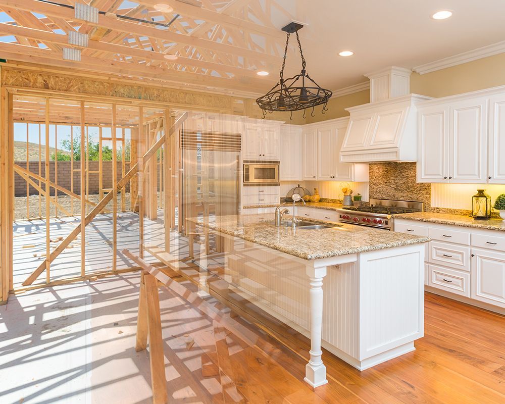 Kitchen in a House Under Construction