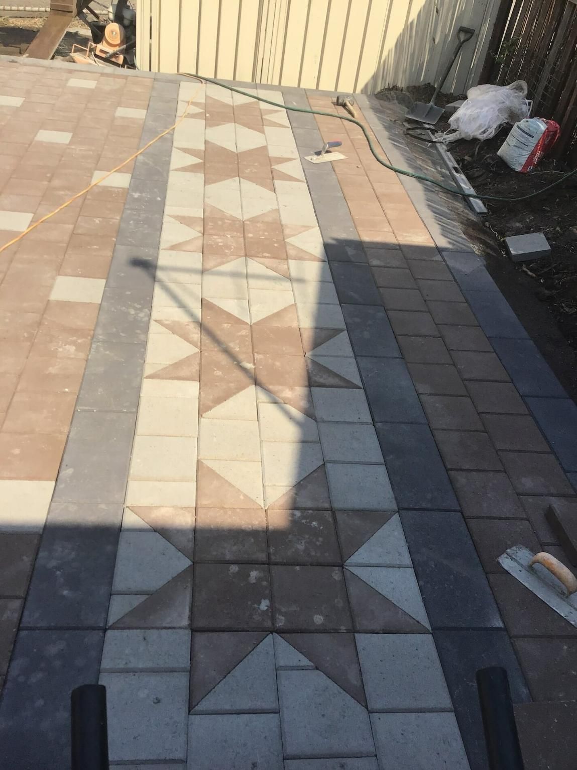Brick Walkway With Star Pattern on the Floor — Paving in Darwin River, NT