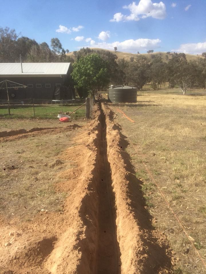 Earth Excavated For The Pipe Line — Matt Walsh Plumbing in Thurgoona, NSW