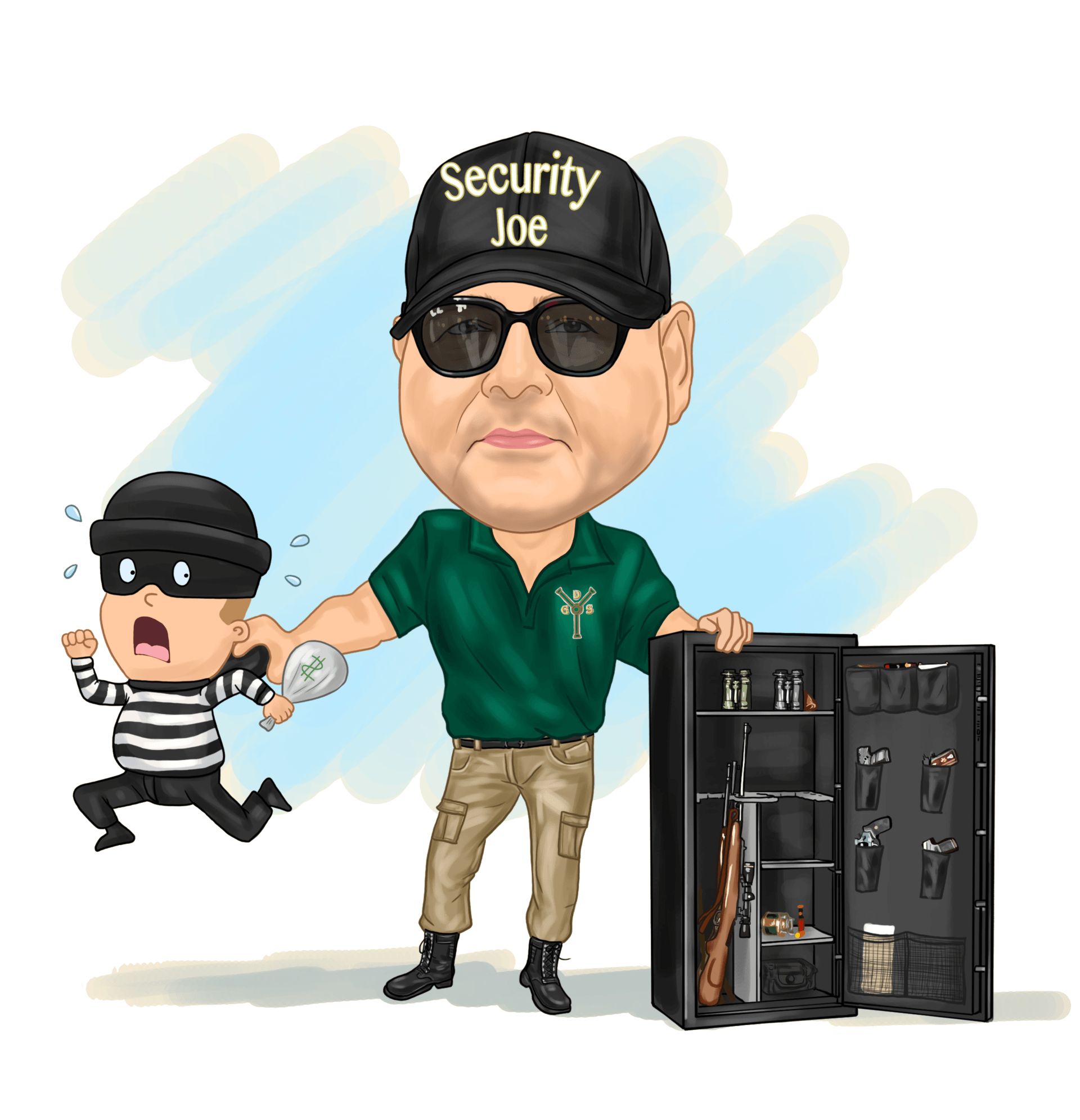 Security Joe Caricature — Pearl, MS — Discount Gun Safe