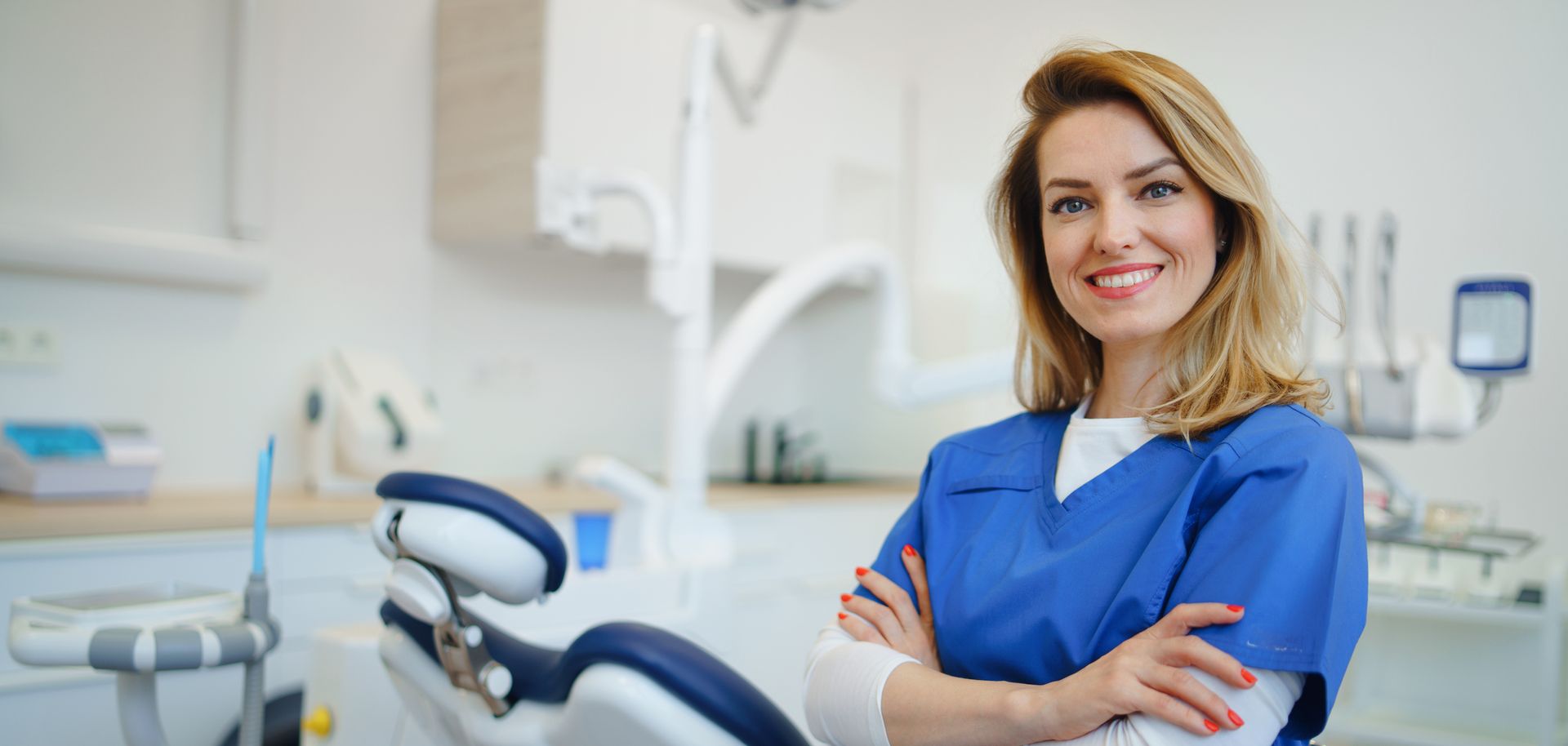 Portrait of woman dentist.