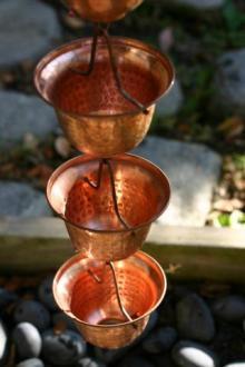 Simple Custom Style Rain Chain — Winston-Salem, NC — Greg's Gutter Service