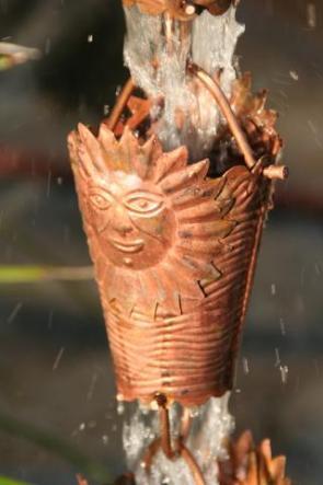 Sun Style Rain Chain — Winston-Salem, NC — Greg's Gutter Service