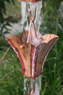 Square Flower Rain Chain — Winston-Salem, NC — Greg's Gutter Service