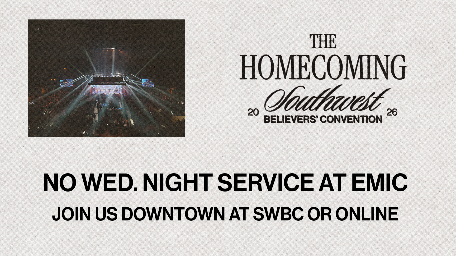 Wednesday Service Downtown at SWBC