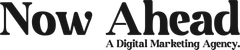 Now Ahead logo, black text on white background. The logo says 