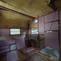 A room with a lot of foam on the walls and ceiling.