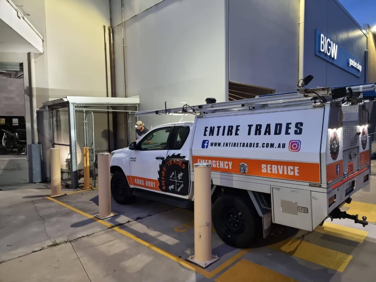 One Call-All Trades With Two White Pickup Truck — Entire Trades in Maitland, NSW