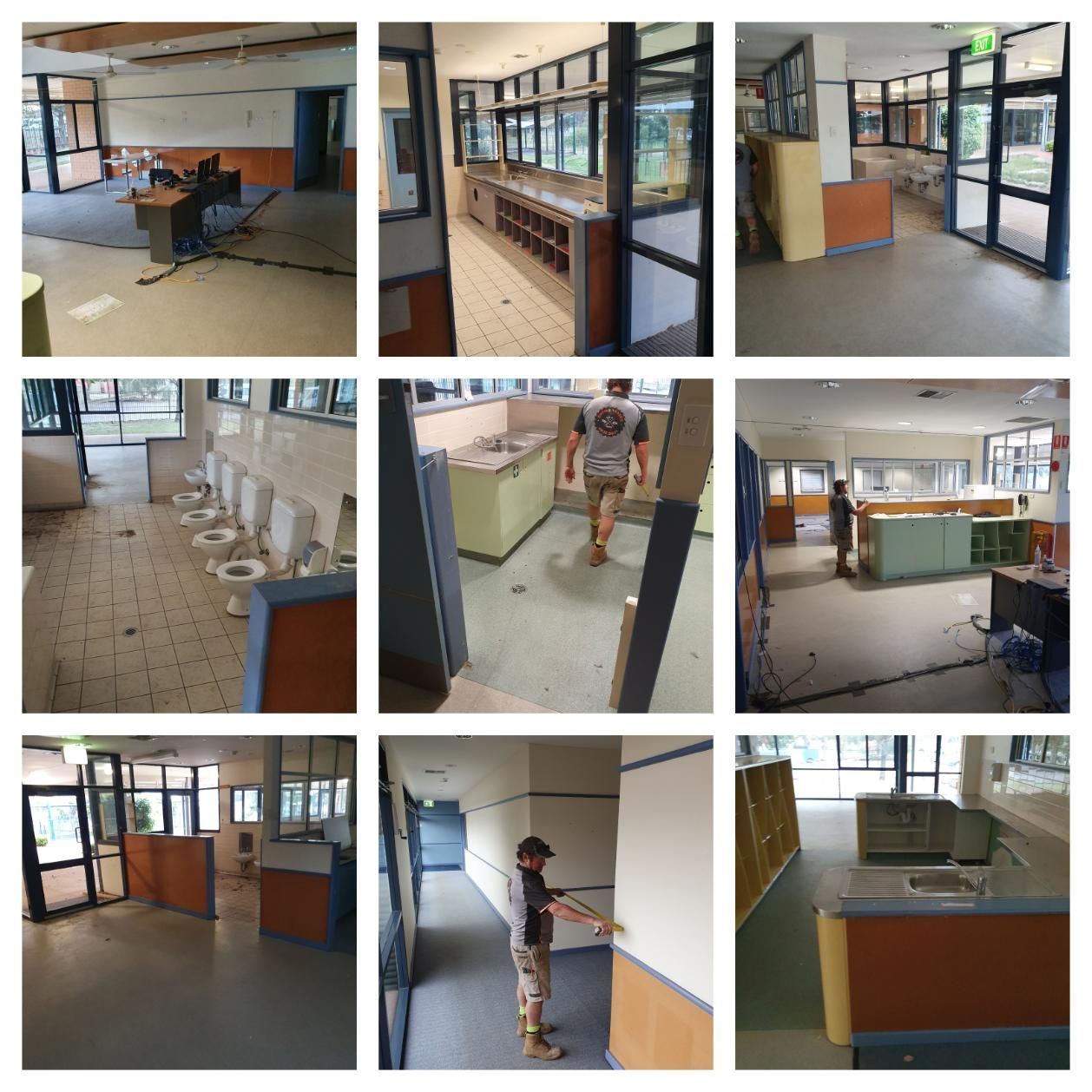 A Collage of Pictures of A Building Being Remodeled — Entire Trades in Singleton, NSW