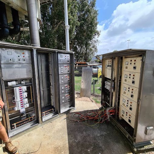 Two Large Electrical Box With Lots Of Wires — Entire Trades in Singleton, NSW