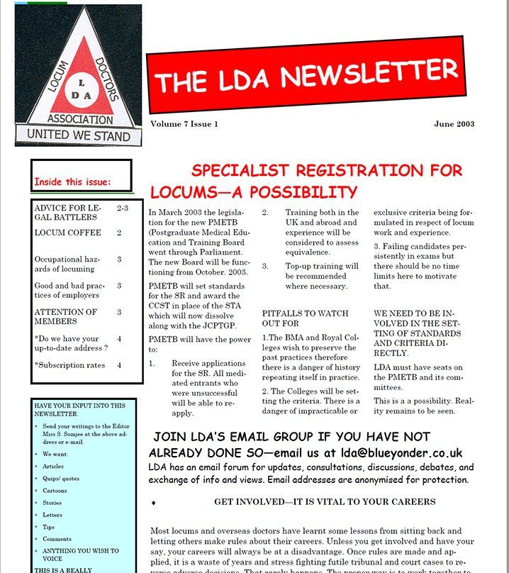 LDA Newsletter - June 2003