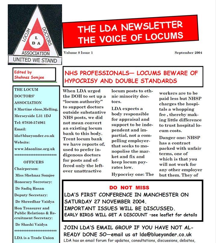 LDA Newsletter - September 2004