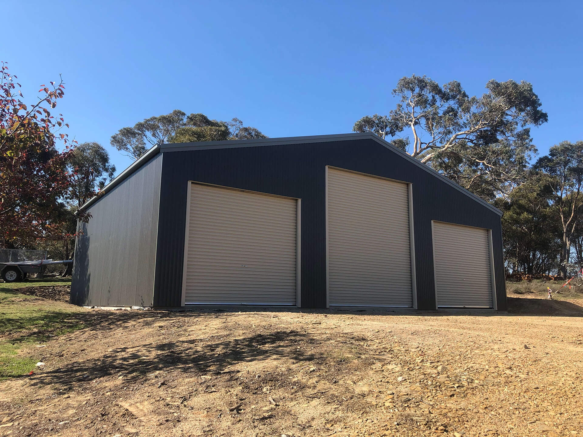 Industrial 3 door shed - Snowy Sheds