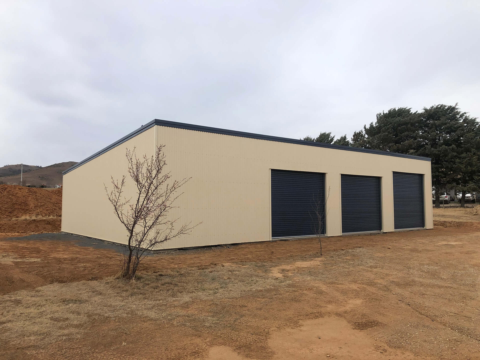 Industrial 3 door shed - Snowy Sheds