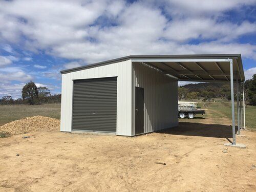 Garage with Carport- Snowy Sheds