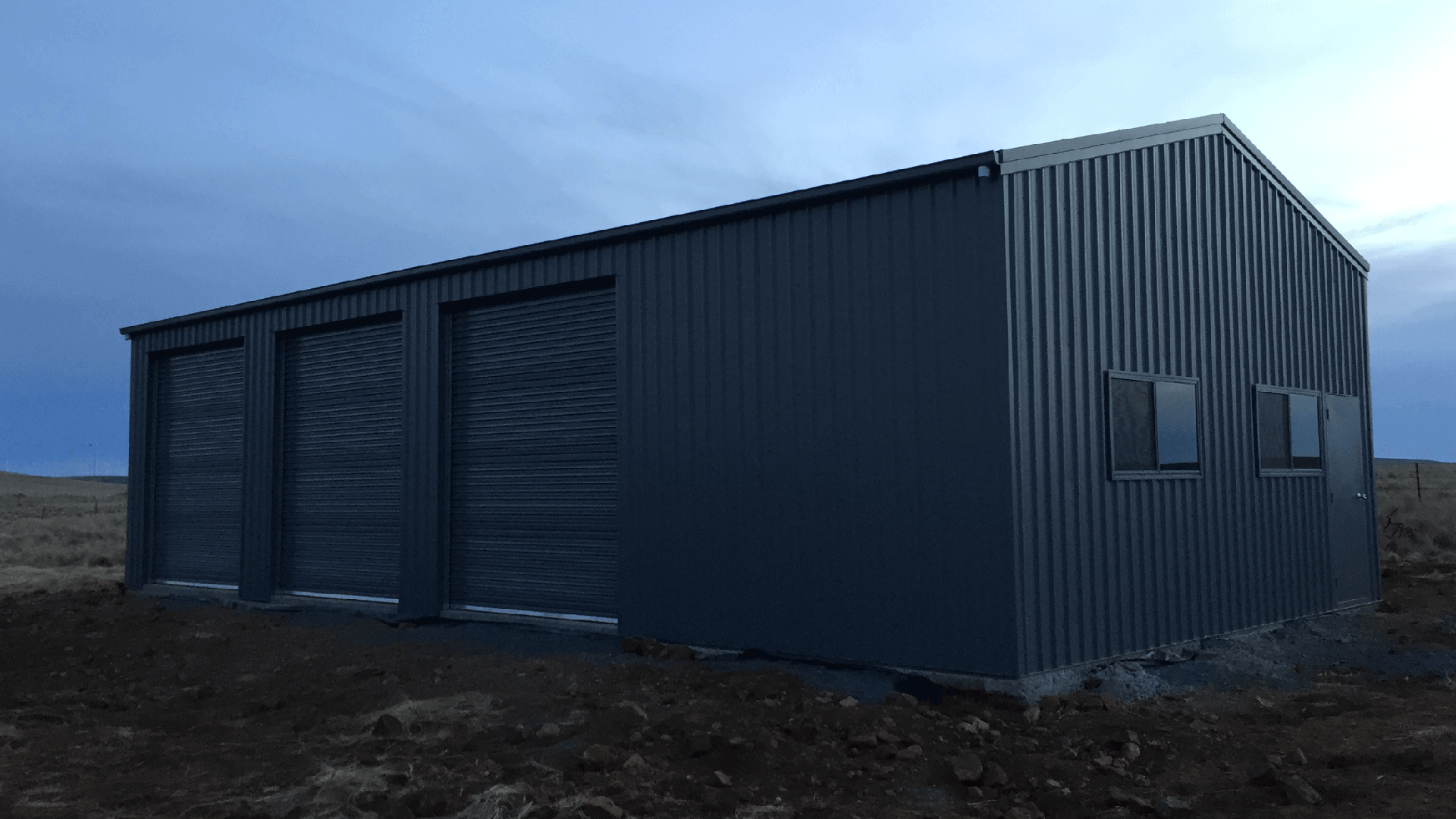 Industrial Shed with roller doors - Snowy Sheds
