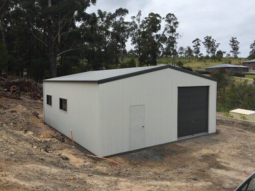 Industrial Shed with roller door  - Snowy Sheds