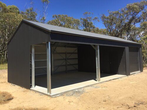 Black Carport with Shed  - Snowy Sheds