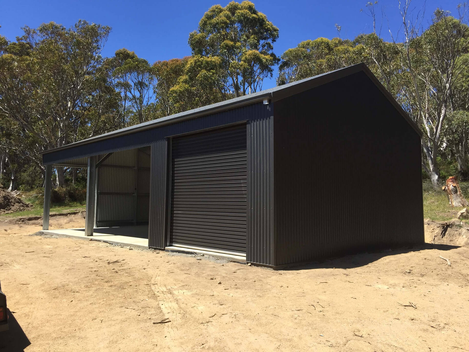 Industrial Shed with roller doors - Snowy Sheds