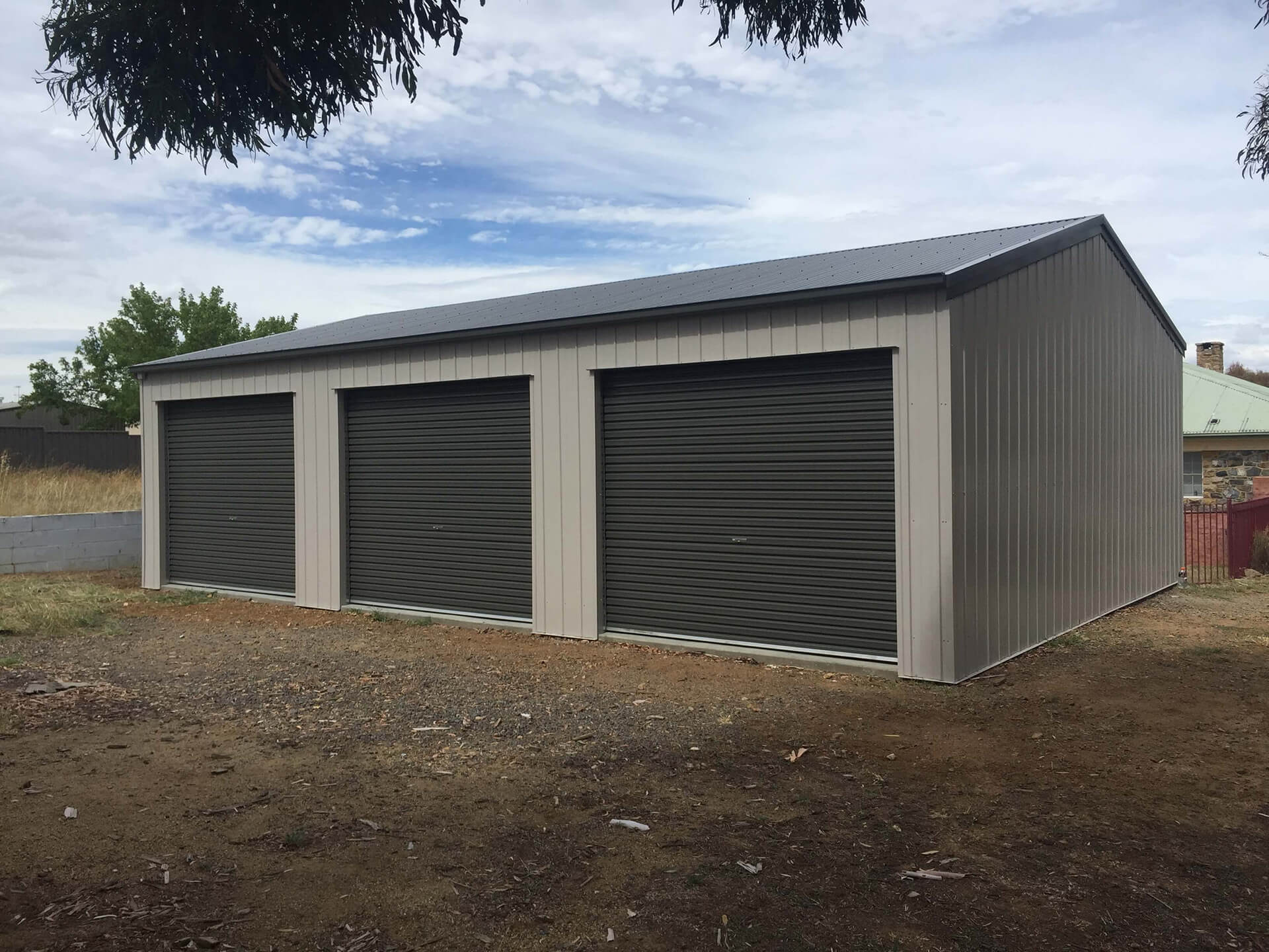 Industrial Shed with roller doors - Snowy Sheds