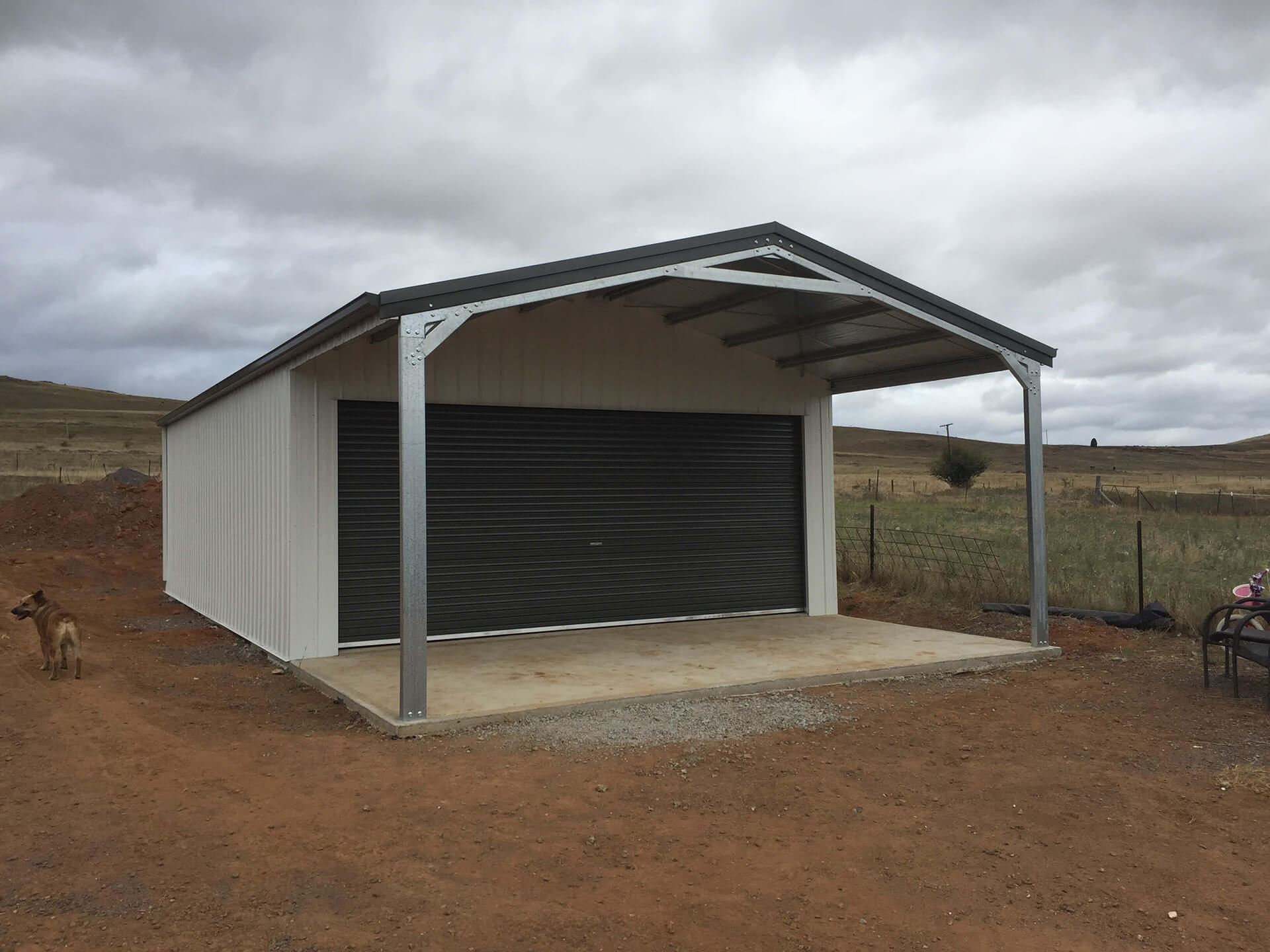 shed with carport  - Snowy Sheds
