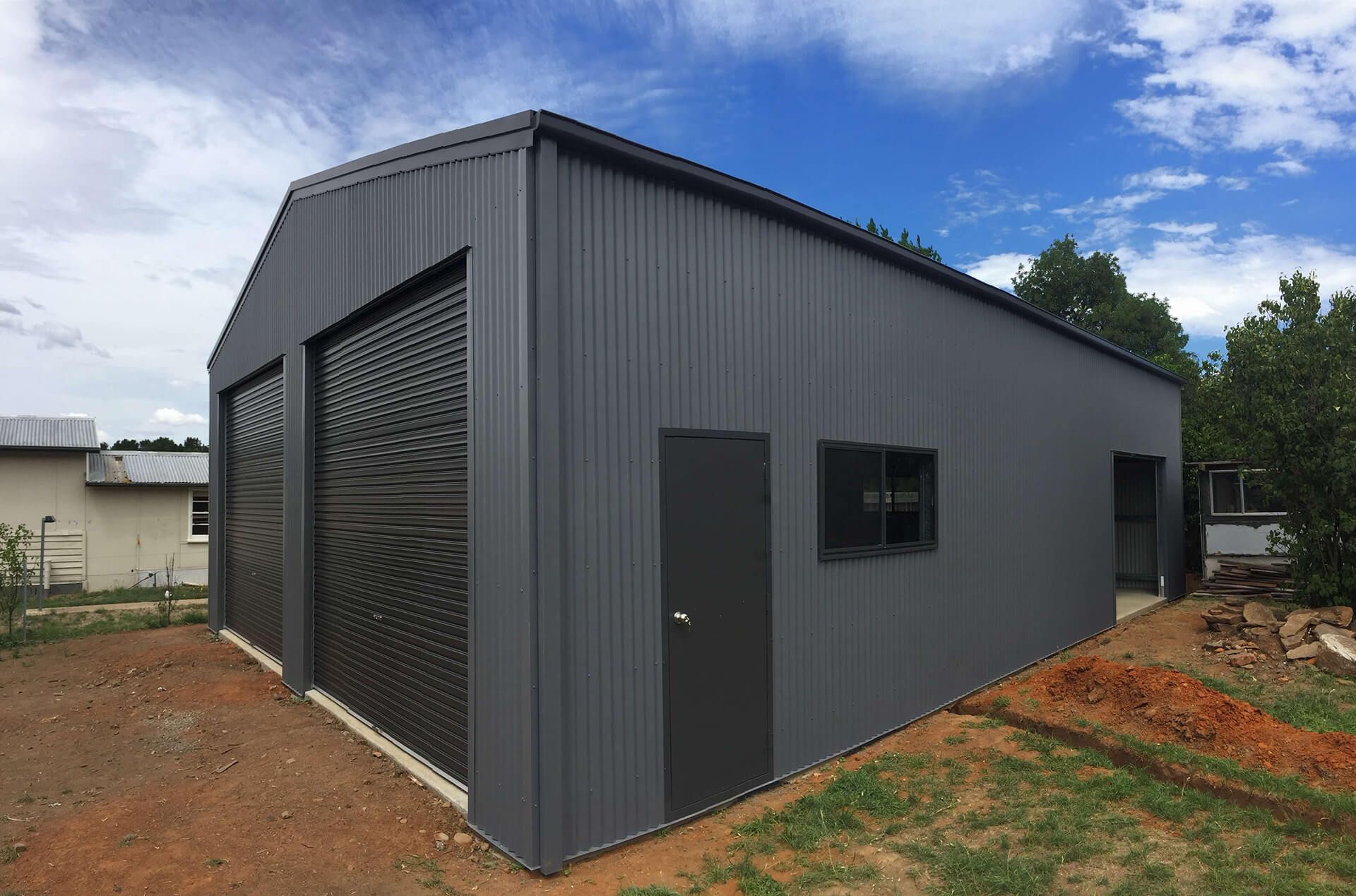 Industrial Shed with roller doors - Snowy Sheds