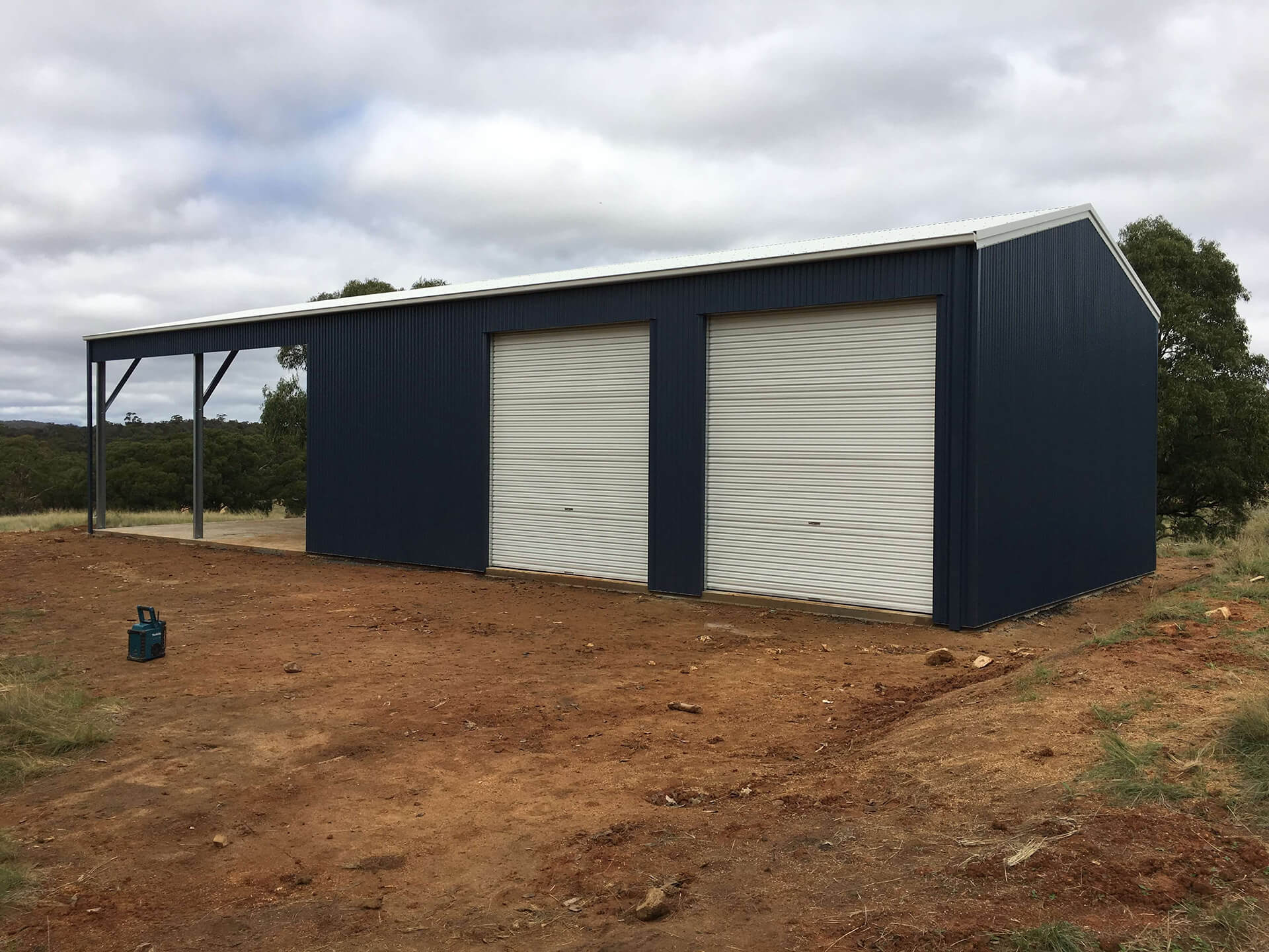 Industrial Shed with roller doors - Snowy Sheds